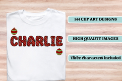 Christmas Alphabet png clipart, christmas letters doodle Product Image 6