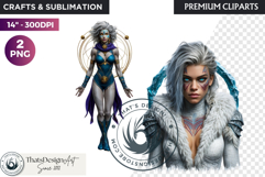 Viking Mythology Giants Clipart, Norse Jotuns gods Product Image 1
