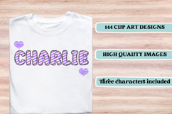 Valentine Alphabet Clip Art, valentines day letters doodle Product Image 6