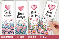 Book Escape Floral Bookmark Sublimation Product Image 1