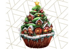 Christmas Cupcake PNG Clipart, Cute Food PNG, Holiday Treat Product Image 4