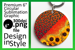 Cute Circle Design Coaster Template , Leopard Print Product Image 1