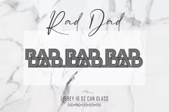 Rad Dad Glass Wrap Father’s day 16 oz Can Glass svg Product Image 2