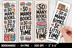 So Many Books Bookmark Sublimation Product Image 1