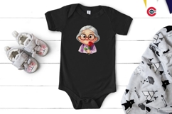 Whimsical Boho Grandma Clipart Bundle Floral Elderly Woman Product Image 12