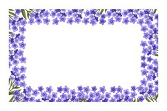 Spring botanical frame with blue flowers. Forget me not bran Product Image 3