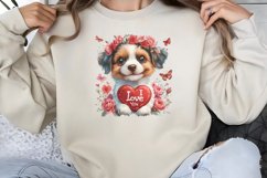 Valentine Dog Clipart PNG Product Image 1