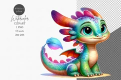 Fantasy clipart, Baby dragon clipart Product Image 1