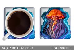 Jellyfish Coaster Sublimation. Jellyfish Sublimation Product Image 1
