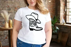 Cowboy boots svg, cowboy hat Rodeo cricut, cowboy silhouette Product Image 3