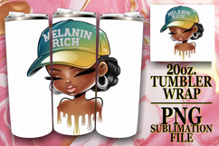 RADIANT DAYS 20oz TUMBLER WRAP, Black Woman Product Image 1