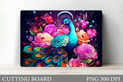 Peacock Cutting Board. Peacock Kitchen Cutting Board Product Image 1