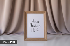 Beige Cloth Frame Mockup PSD Product Image 1