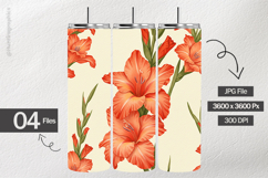 Gladiolus Flower Digital Papers - 04 Variations Product Image 2