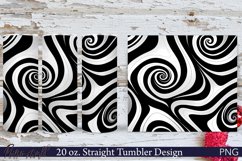 Black and White Tumbler Wrap | Abstract Design Product Image 1