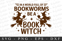 BookWorms Be A Book Witch Svg | Halloween Svg | Cricut Product Image 1