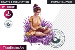 Lavender Clipart PNG, Purple flower arrangement sublimation Product Image 1