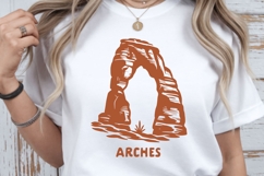 Arches National Park SVG | Desert Arch Illustration | Utah Product Image 1