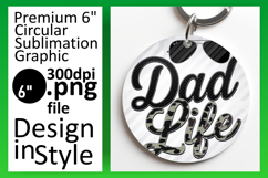 Charming Keychain Round Design Template , Father&#039;s Day Product Image 1