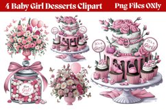 Baby Girl Desserts Clipart PNG Product Image 1
