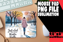 CHEERFUL MOUSE PAD INSPIRATIONAL PNG, Just A Girl Product Image 1