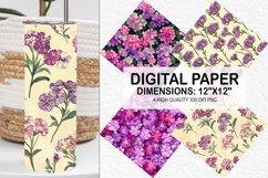 Verbena Flowers Seamless Pattern Digital paper Product Image 1