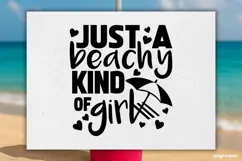 Just a Beachy Kind of Girl SVG Engraved | Beach Quotes SVG Product Image 2