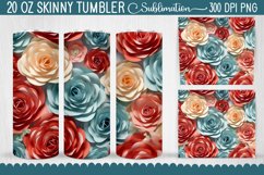 3D Rose Flowers Tumbler - 19 Designs Product Image 13