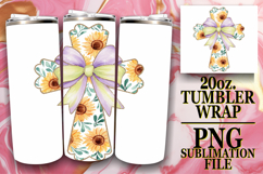 Radiant Adventures 20oz tumbler wrap, Flower Cross Product Image 1