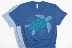 Gulf of Mexico word art in the Shape of Sea Turtle SVG Product Image 2