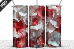 3D Flowers Tumbler Wrap | Sublimation Design | Tumble PNG Product Image 5