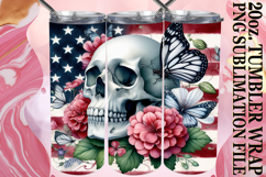 Blissful whispers 20oz tumbler wrap, Skull USA Product Image 1