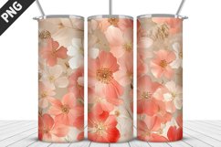 Flowers Tumbler Wrap | Sublimation Design | Tumble PNG Product Image 5