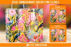 Sparrow Tumbler Wrap Designs, Sublimation Wrap Product Image 1
