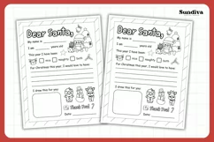 Printable Kids Letter To Santa | Christmas Coloring Page 1 Product Image 3