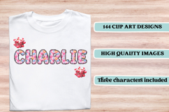 Valentine Alphabet Clip Art, valentines day letters doodle Product Image 6