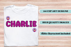 Birthday Girl Alphabet, birthday girl letters doodle clipart Product Image 6