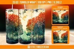 Forest Tumbler Wrap Designs, Sublimation Wrap Product Image 1