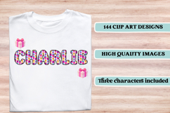 Happy Birthday Alphabet, birthday letters doodle clipart Product Image 6