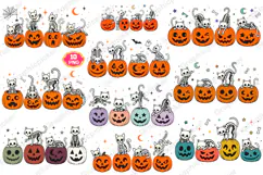 Spooky Season PNG, Halloween Pumpkin Cat PNG, Spooky Vibes Product Image 13