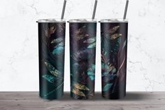 Dragonflies Dark Png | Sublimation File | Skinny Tumbler Product Image 2