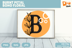 Burnt Petal Boho Floral Monogram Product Image 1
