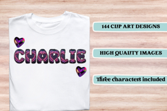 Valentine Alphabet Clip Art, valentines day letters doodle Product Image 6