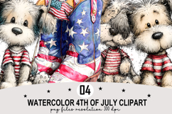 Watercolor 4th Of July Clipart png Watercolor png Product Image 1