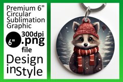 Joyful Watercolor Wildlife Ornament Circle Art Product Image 1