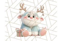 Kawaii Christmas Yeti PNG Clipart, Cute Bigfoot Holiday Art Product Image 4