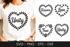 Unity Love Heart Wreath Design SVG PNG Product Image 1