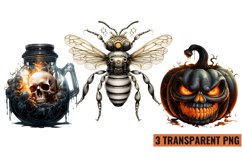 Watercolor Vintage Creepy Halloween sublimation , PNG Product Image 1