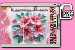 Vibrant Floral 3D 20oz Tumbler Wrap Product Image 1
