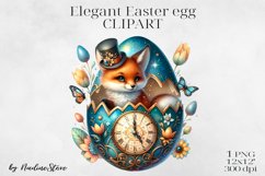 Elegant Easter egg Clipart BUNDLE PNG. Product Image 14